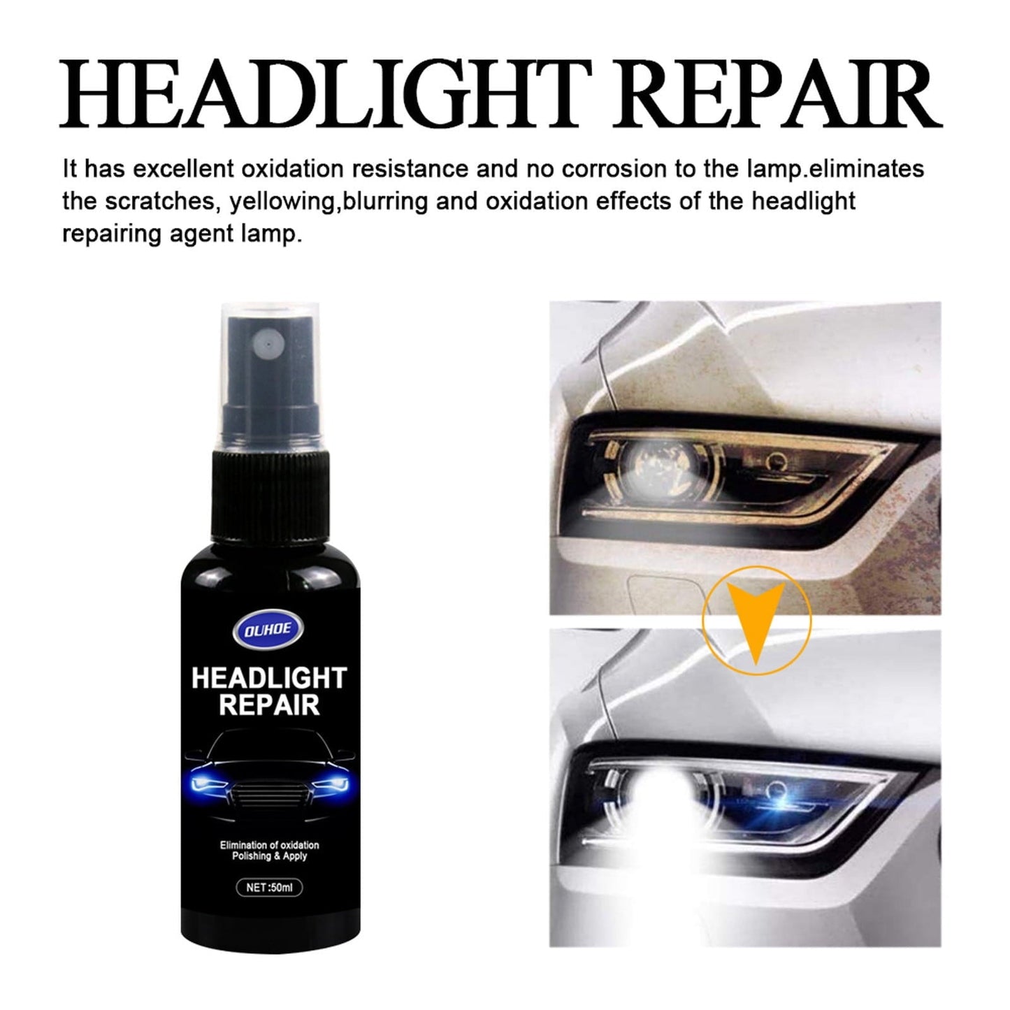 Versatile Vntub Clearance Headlight Renewals Polish Car Repair Kit Headlight Repair Liquid Cleaning 20ML