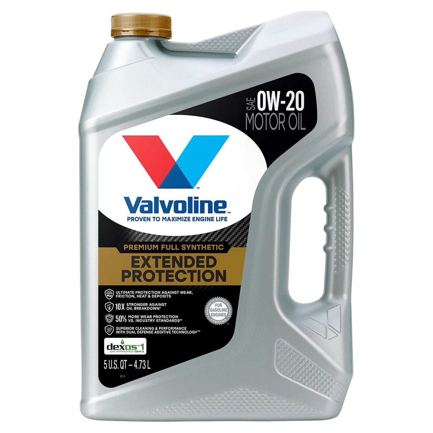 Classic Valvoline Extended Protection Premium Full Synthetic 0W-20 Motor Oil 5 QT