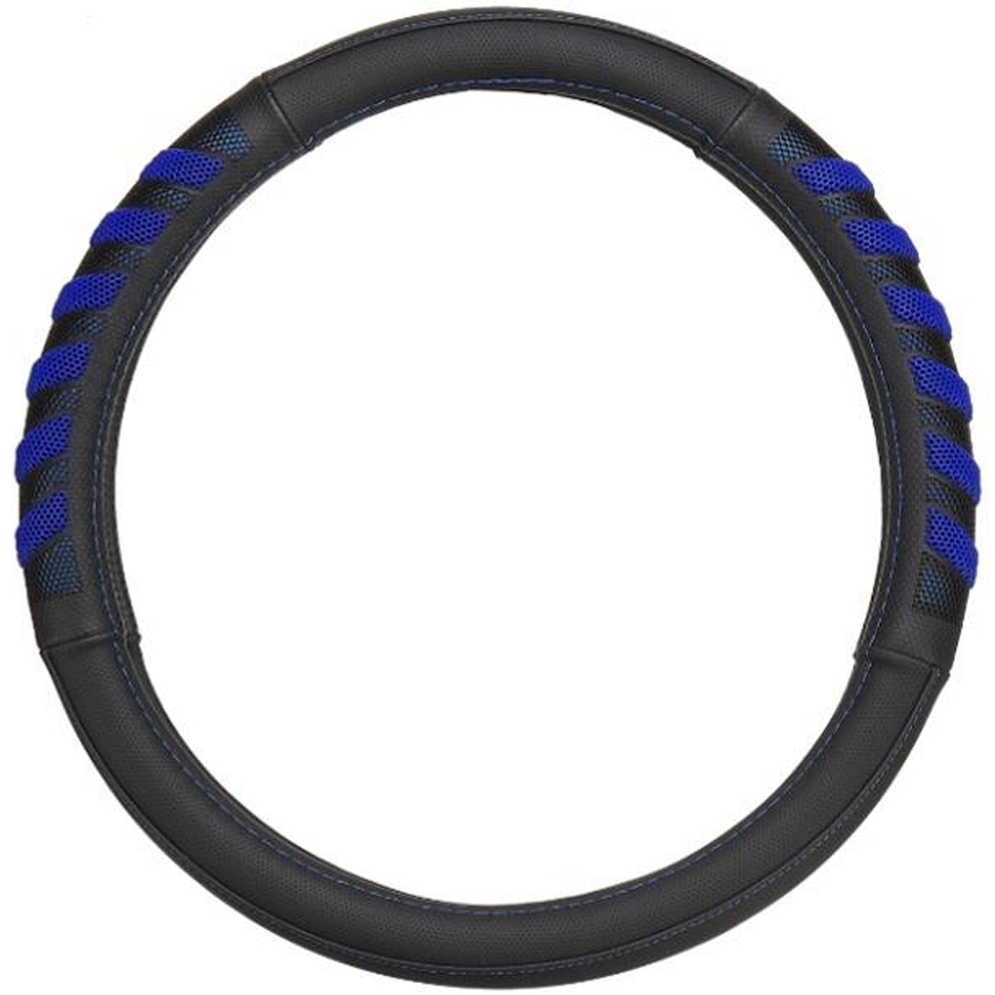 Classic Car Steering Wheel Cover Grip Black Blue Auto Universal High Quality 14.5"-15.5"