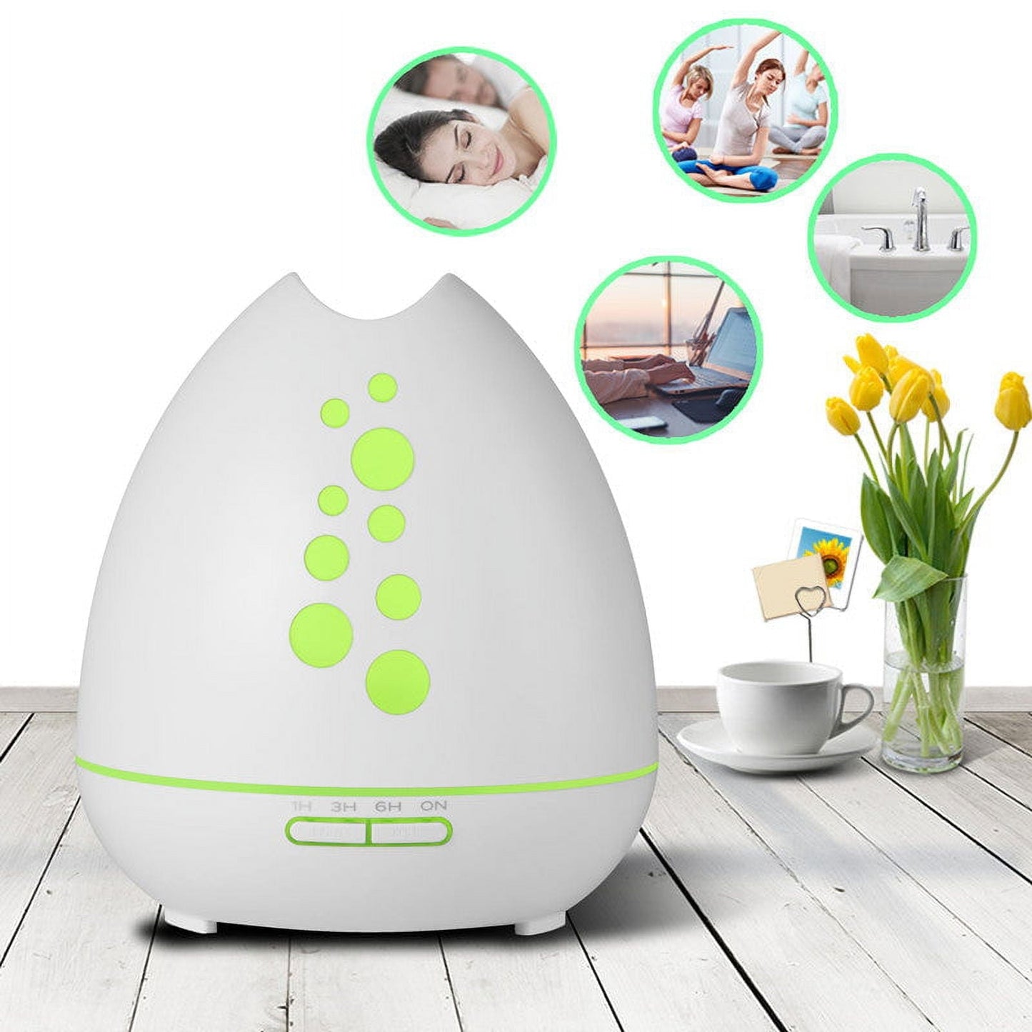 Versatile TGE Unique 400ML Essential Oil Diffuser Humidifier Bluetooth Music Speaker with Remote 7 Color LED Lights Auto Shut-off