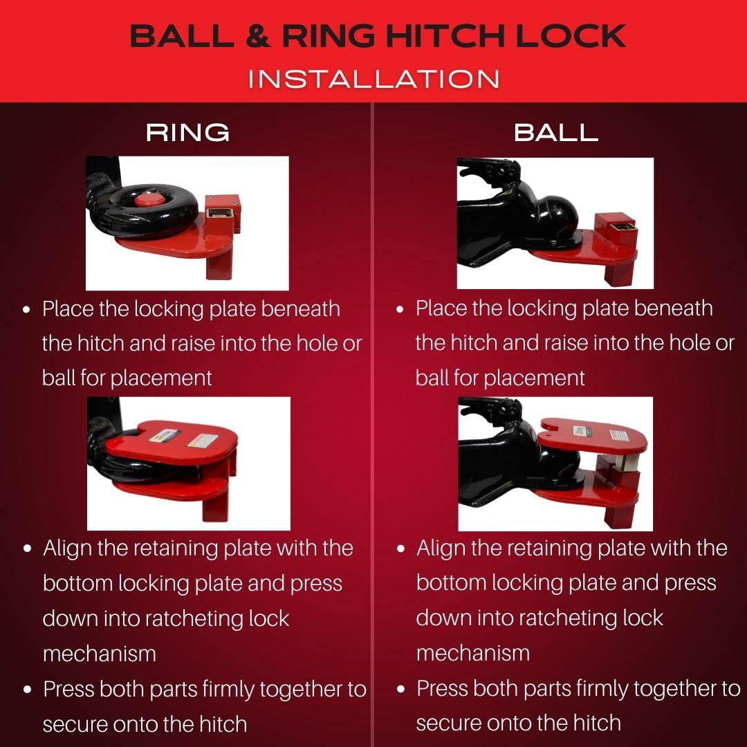 Classic Equipment Lock Co.:  Ball and Ring Hitch Lock-Keyed: Universal Trailer Hitch Lock