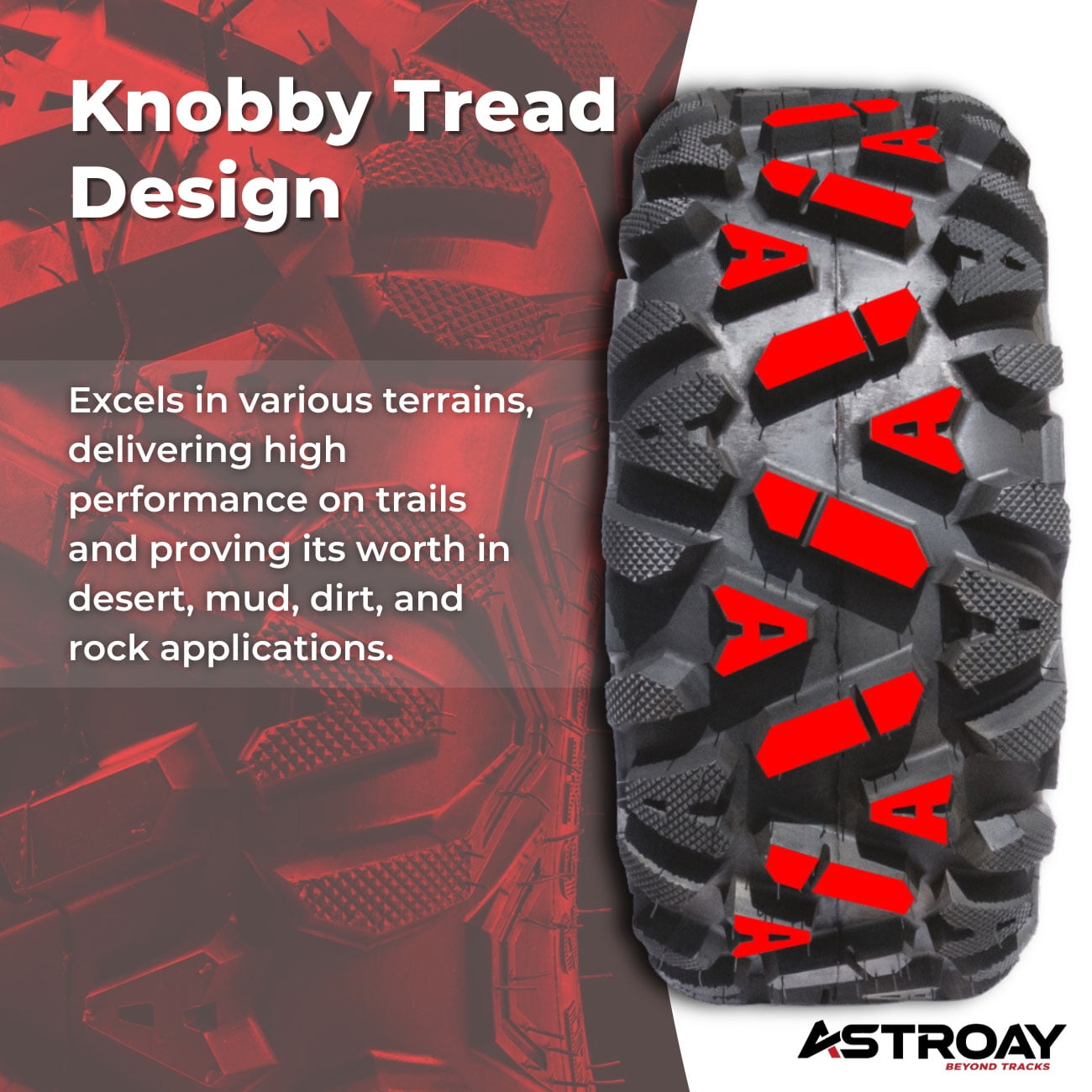 Classic 25 x 10 - 12 Astroay Knight Utility ATV/UTV Tire