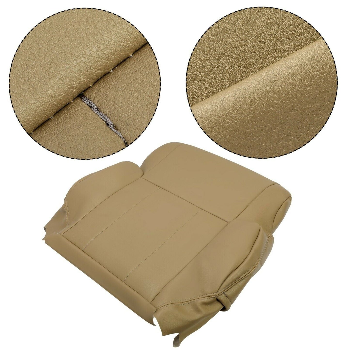 Versatile For 1996-02 Toyota 4Runner Driver Top Upper lean back Leather Seat Cover OAK Tan