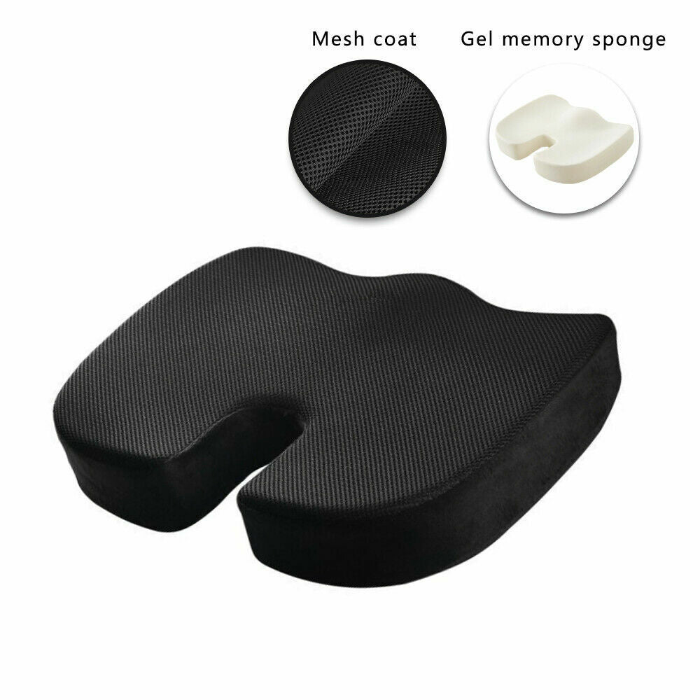 Classic Cool Seat Cushion Gel Memory Foam Chair, Non-Slip Orthopedic Pain Relief Pillow, Soft Seat Cushion for Office Chair Car Pad