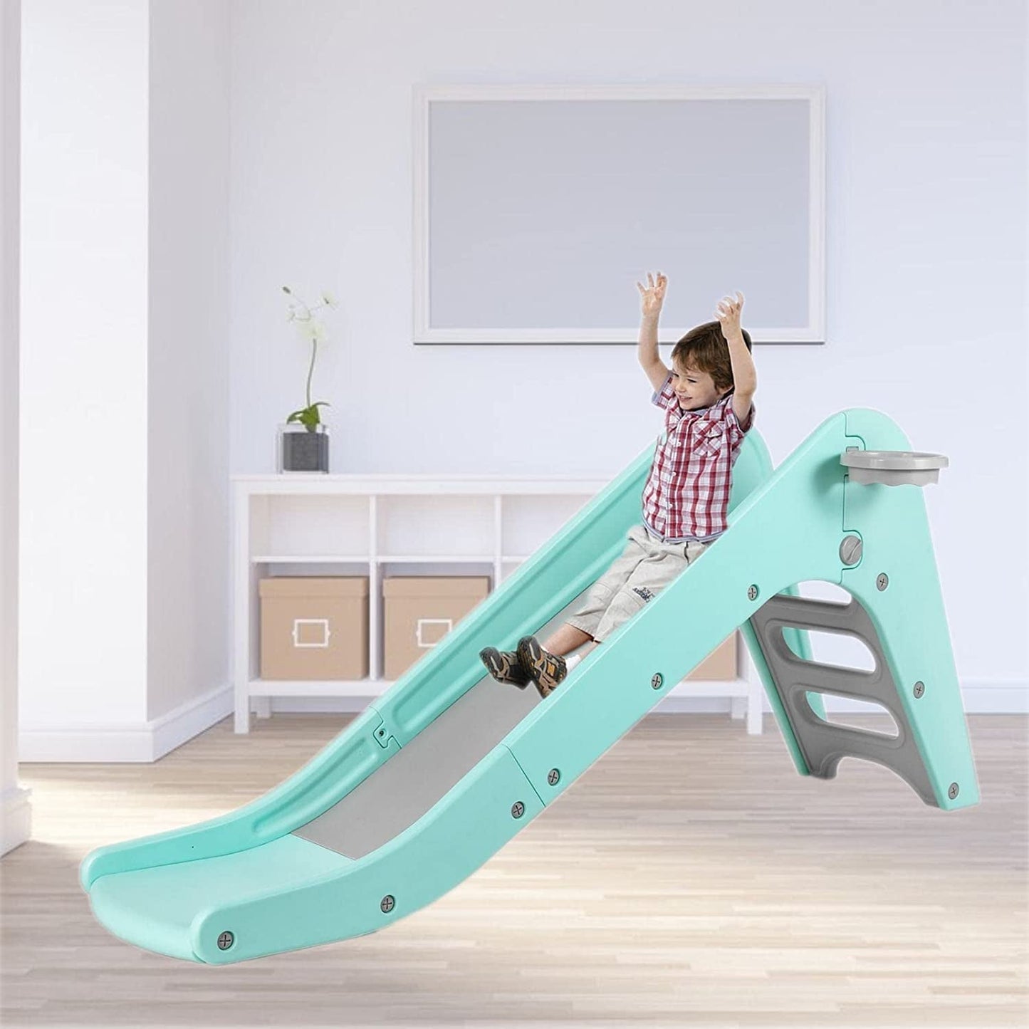 Versatile streakboard Toddler Slide Play Climber Sturdy Slide Toy for Kids 1-6 Years Outdoor Indoor Playground