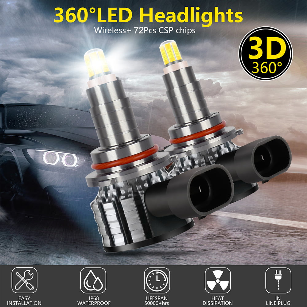 Classic For Chevrolet Colorado 2021 2020 2 PCS 9005 HB3 LED Headlight Super Bright Bulbs Kit White 15000LM High/Low Beam