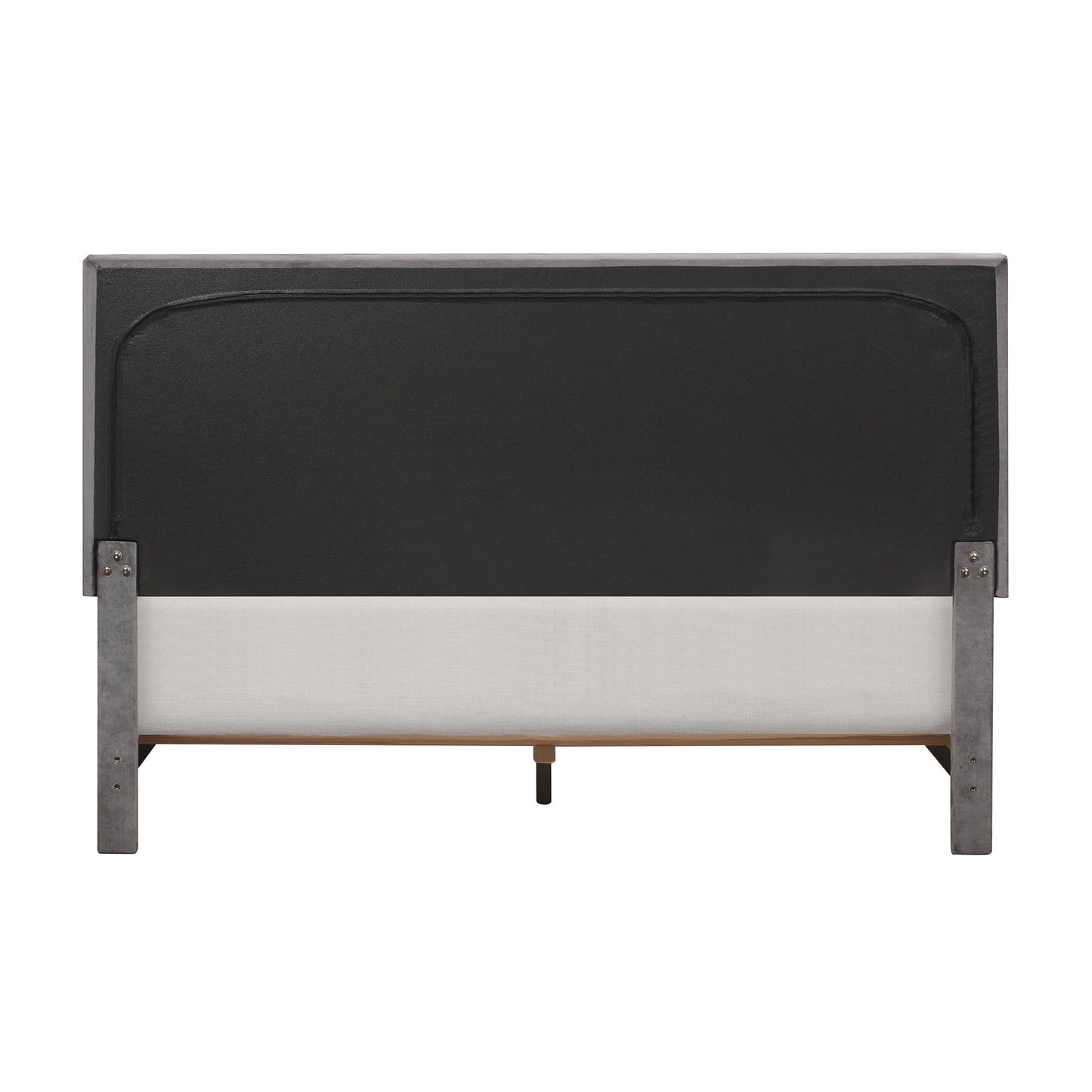 Classic Edie Upholstered Queen Horizonal Tuft Platform Bed, Charcoal