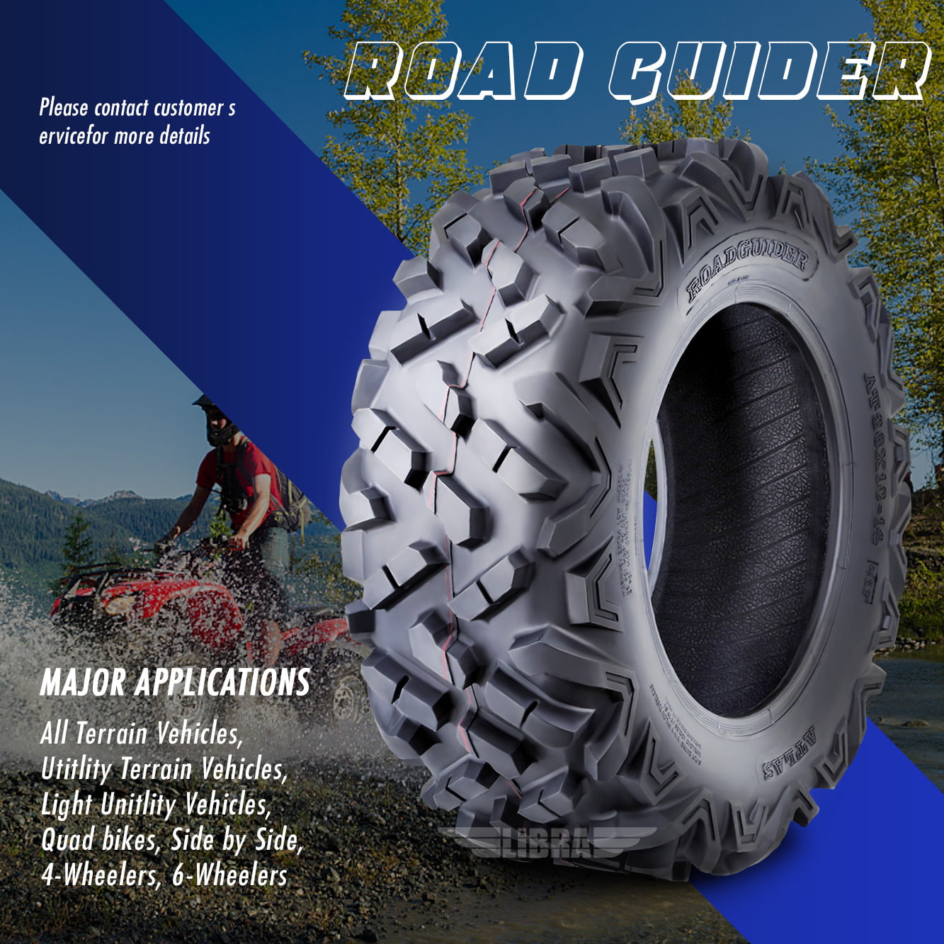 Versatile Set of 2 ATV UTV Tires 27x11-14 27x11x14 6PR Mud