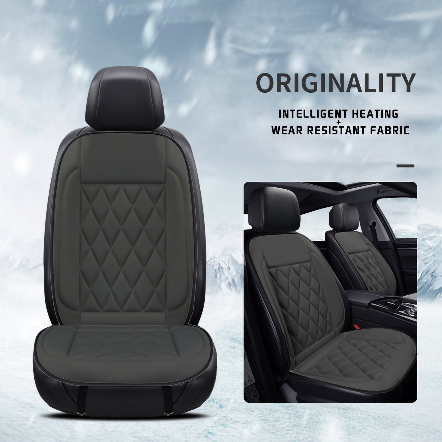 Classic EQWLJWE Car Heating Seat Cushion Chair Cushion Auto Seat Cushion for Full Back and Seat, Comfort Seat Car Cushion Front Chair Pad, Seat Cushion for Car Seat Clearance