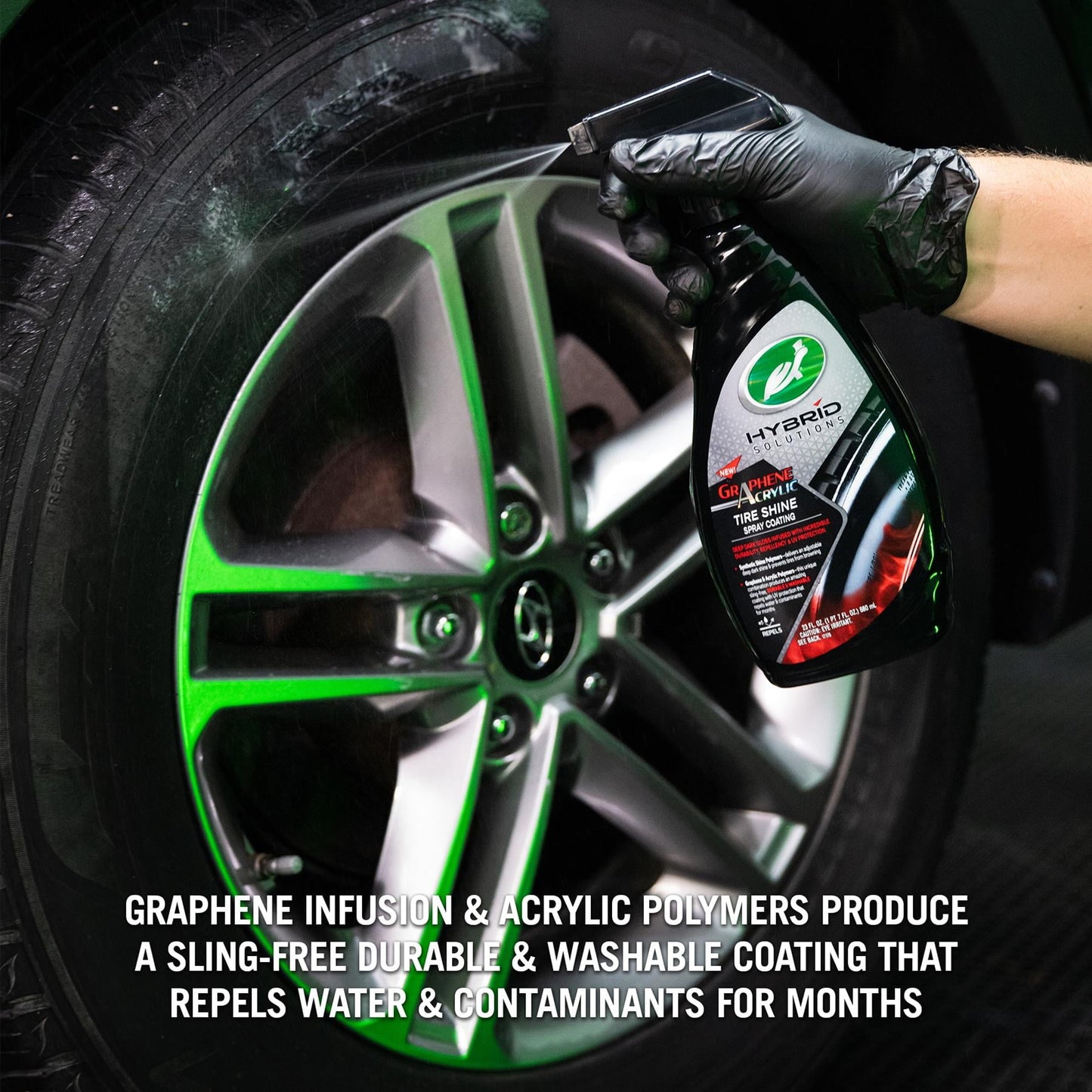 Versatile Turtle Wax Hybrid Solutions Graphene Acrylic Tire Shine Coating 23 fl oz