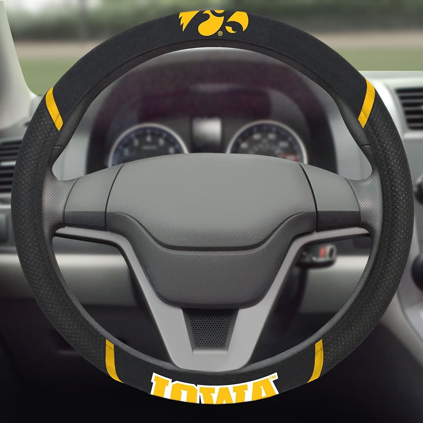 Versatile Fanmats University of Iowa Steering Wheel Cover - 14903