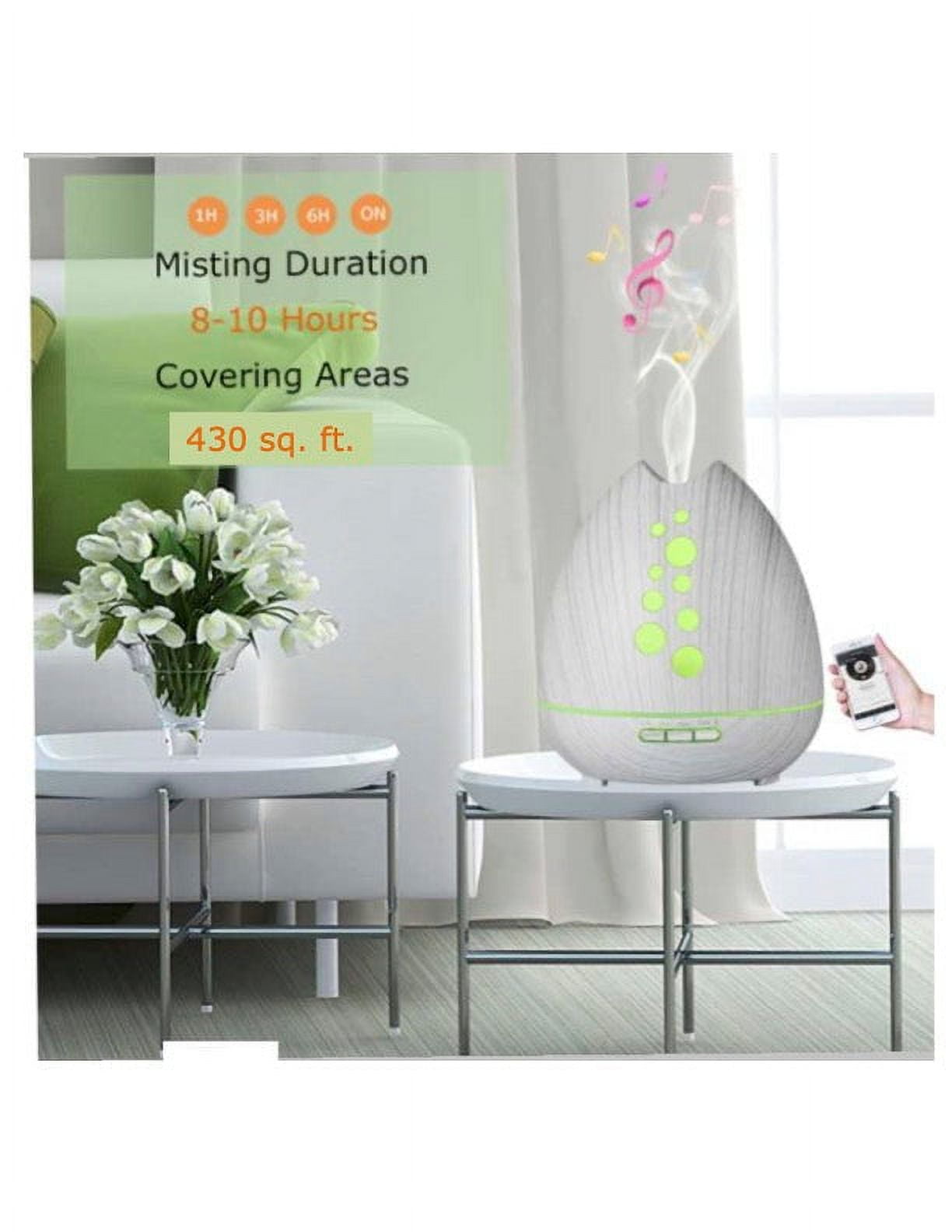 Versatile TGE Unique 400ML Essential Oil Diffuser Humidifier Bluetooth Music Speaker with Remote 7 Color LED Lights Auto Shut-off