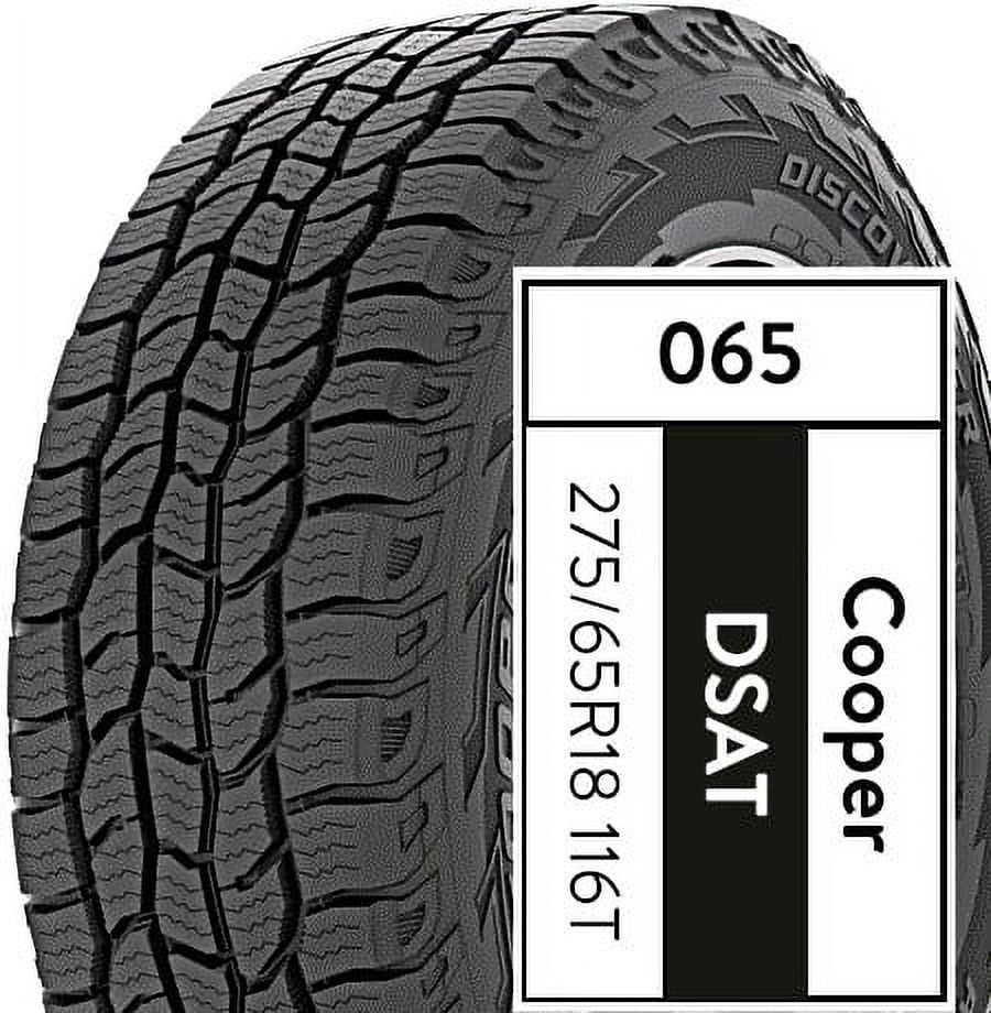 Versatile Cooper Discoverer All Terrain 275/65R18 116T All-Terrain Tire Fits: 2015-23 Ford F-150 Lariat, 2019-23 Chevrolet Silverado 1500 LT Trail Boss