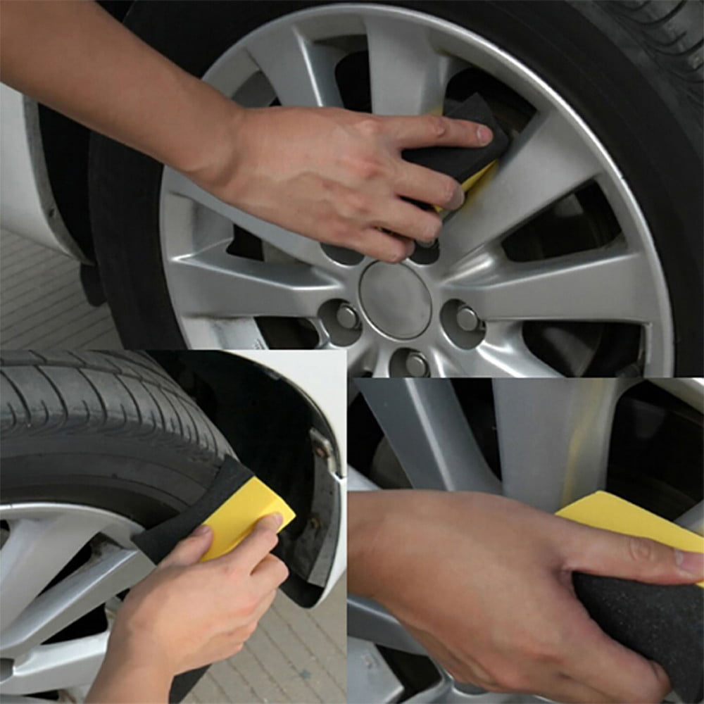 Versatile Brush Special Hub Auto Applicator for Tire Wheels Sponge 2Pcs Tools Cleaning Car tools