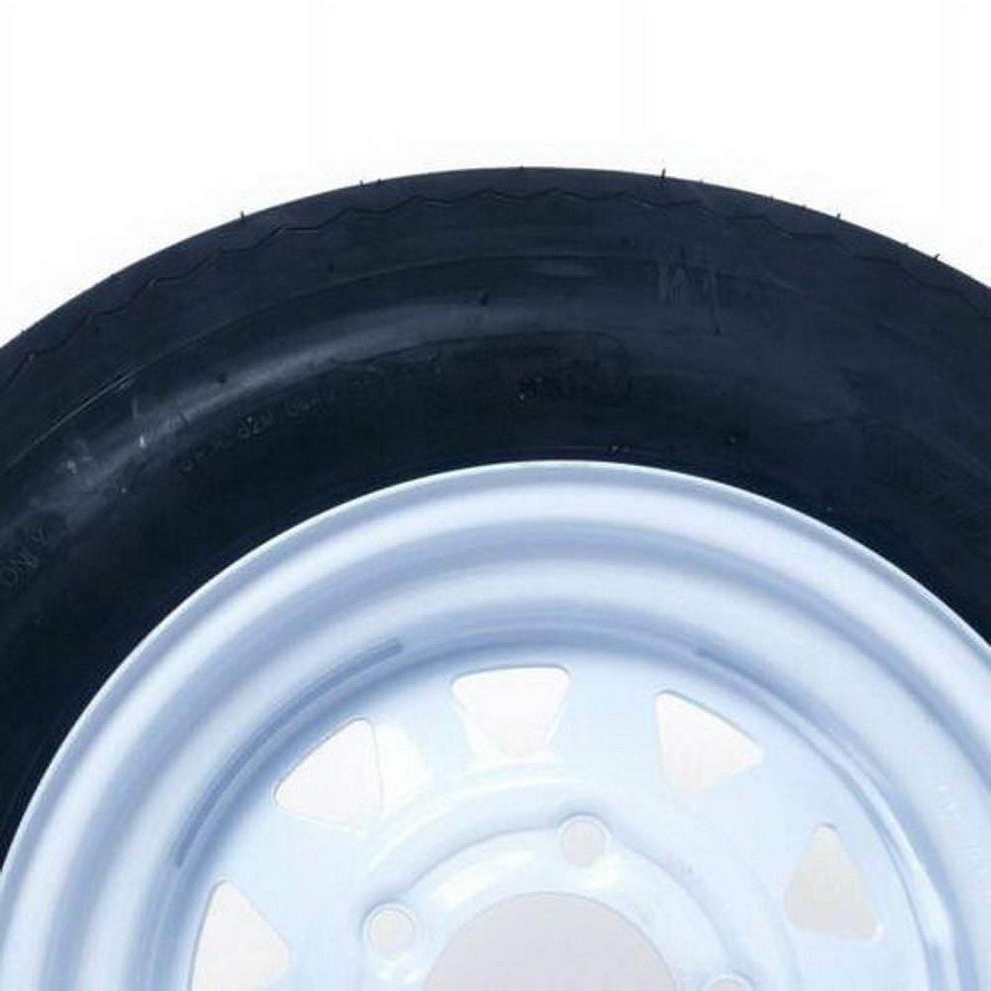 Versatile Ktaxon Set of 2 5.30-12 LRC Bias Trailer Tires, 12" 5 Lug White STP Wheels 5.30x12