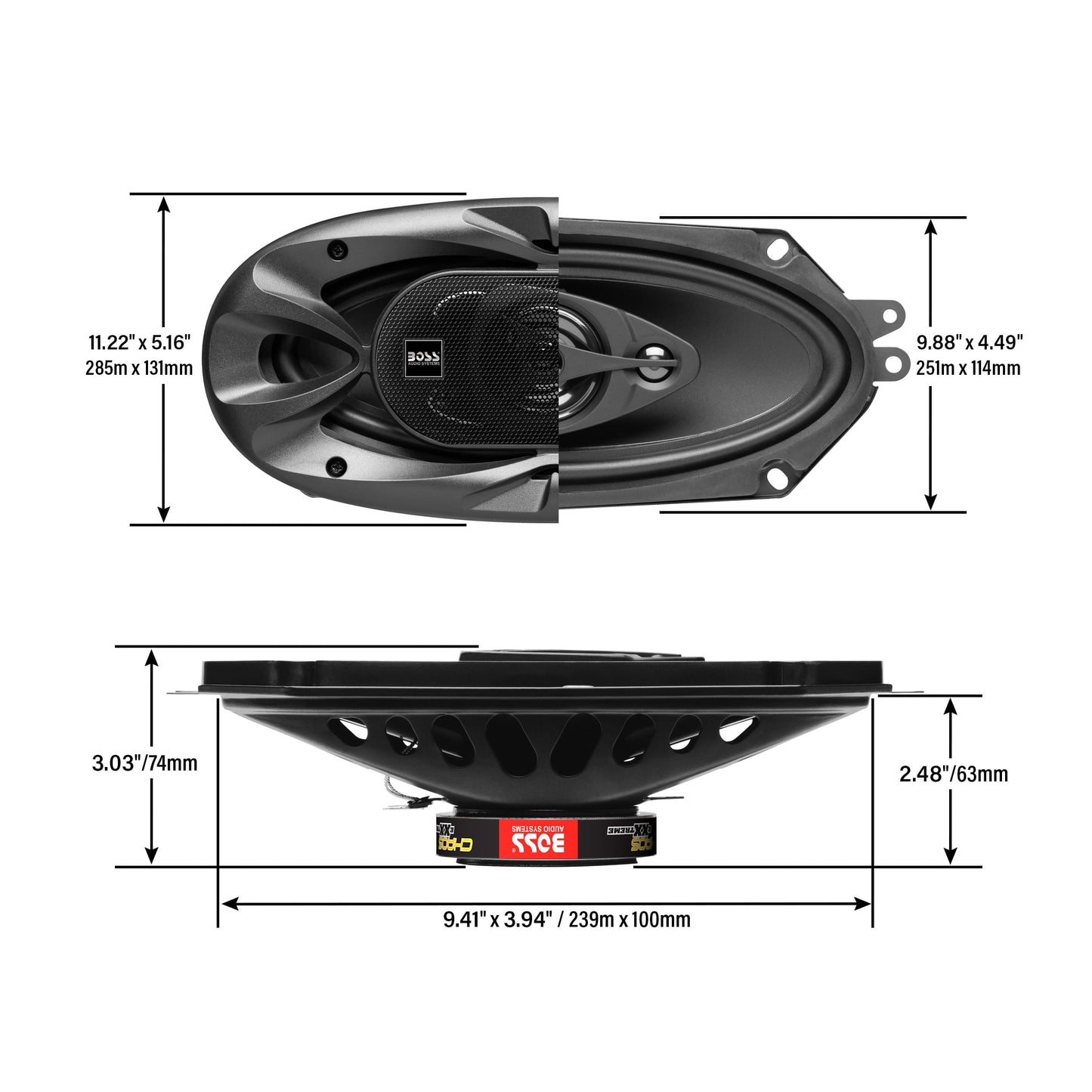 Versatile BOSS Audio Systems CH4330B 4 x 10 400 W Car Speakers