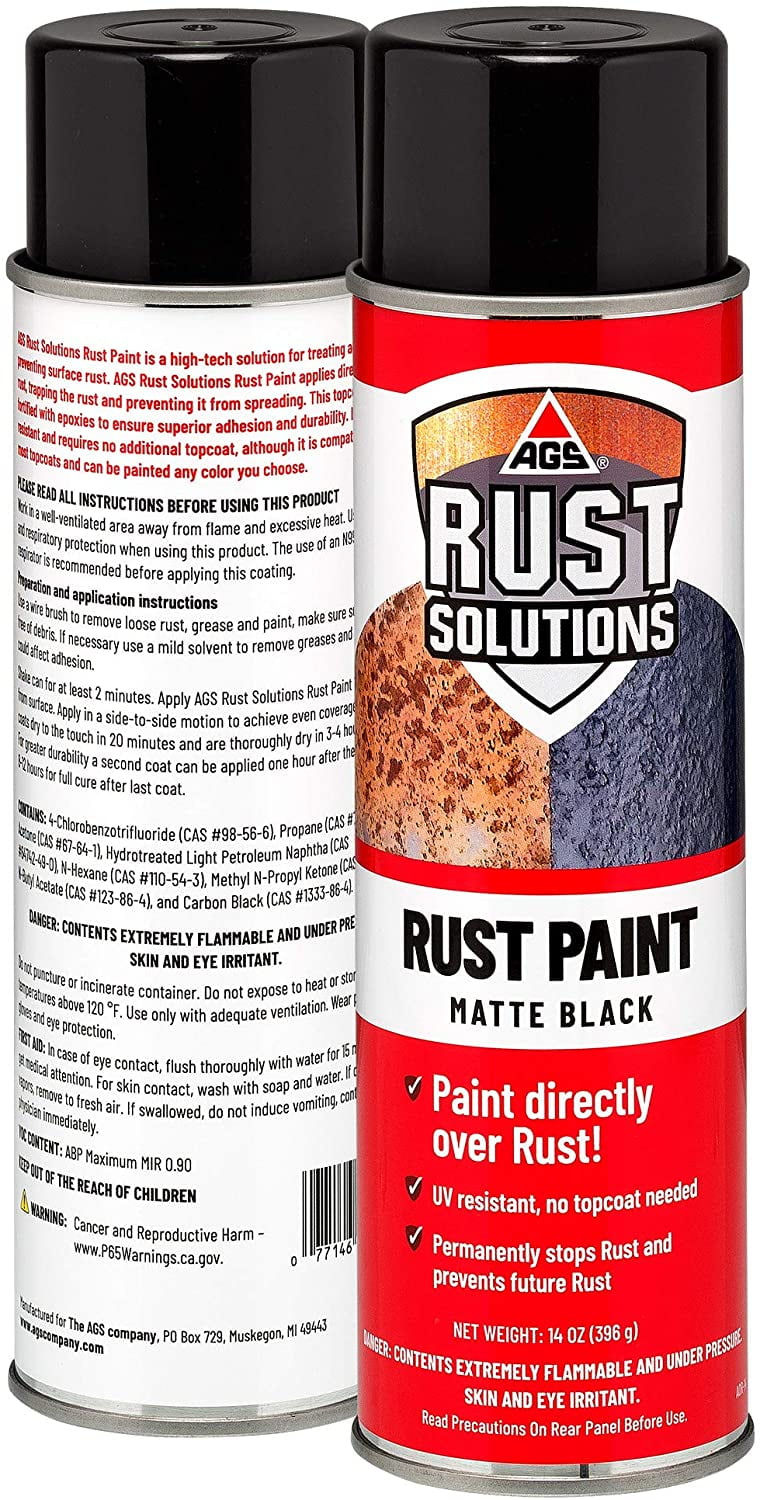 Classic AGS Rust Solutions Matte Black Rust Paint - 14 oz Aerosol