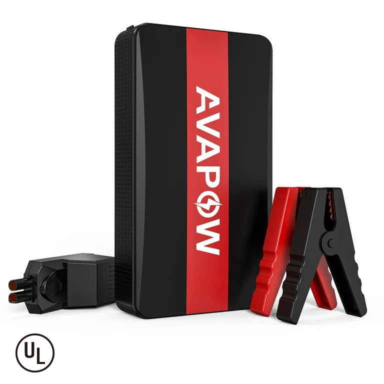 Versatile AVAPOW Car Jump Starter - 1000A Peak 12V Battery Jump Starter (up to 7.0L Gas) Booster Pack - Power Bank with Built-in LED Light