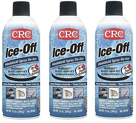 Versatile CRC 05346 Ice-Off Windshield Spray De-Icer - 12 Wt Oz. (3-Pack)