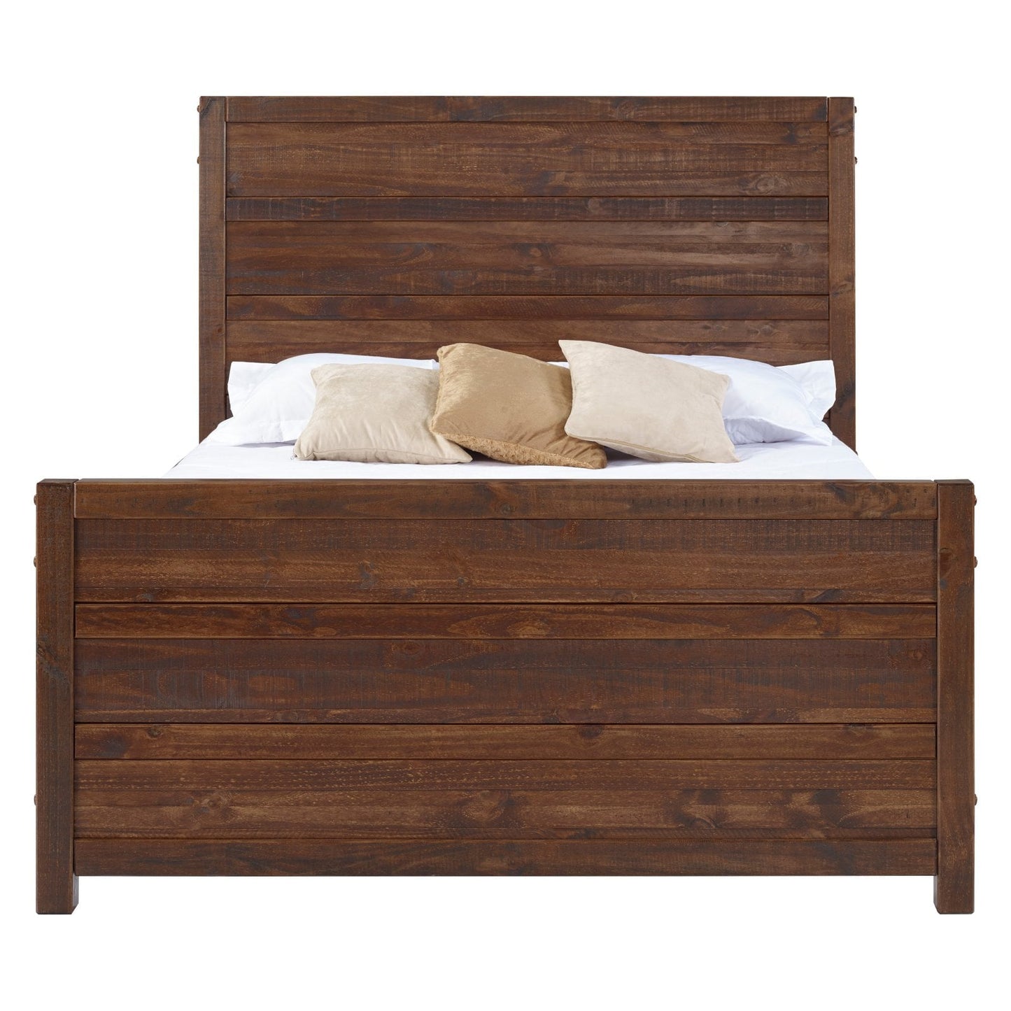 Versatile Carmel Bed - King Size - Antique Walnut Finish