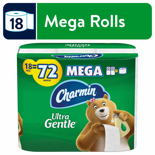 Versatile Charmin Ultra Gentle Toilet Paper, 18 Mega Rolls