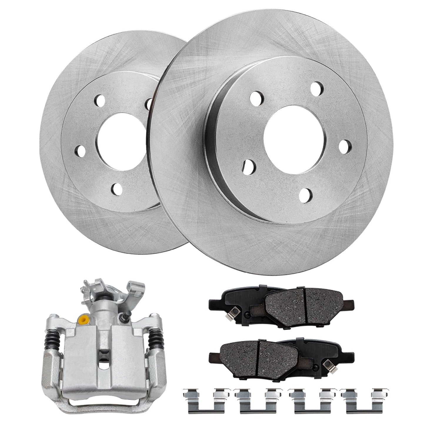 Versatile Detroit Axle - Rear Disc Rotors Brake Pads Right Caliper Replacement for Chevrolet Malibu Cobalt HHR Pontiac G5 G6 Pursuit Saturn Aura ion Fits select: 2011-2012 CHEVROLET MALIBU 2LT