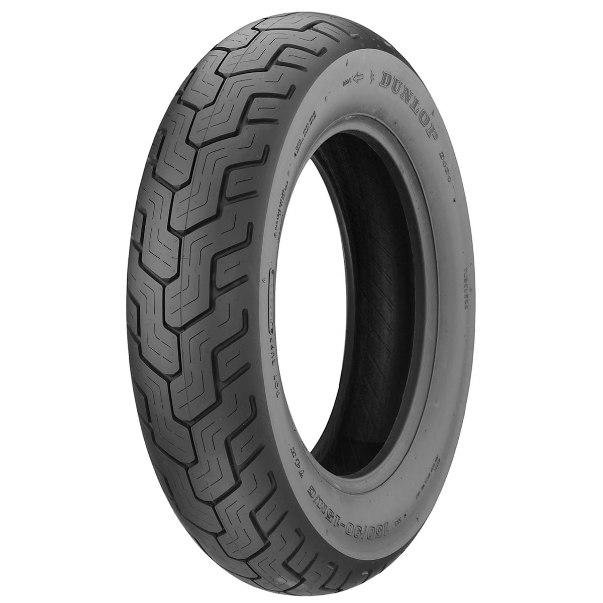 Classic Dunlop D404 Rear Motorcycle Tire 140/90-16 (71H) Black Wall