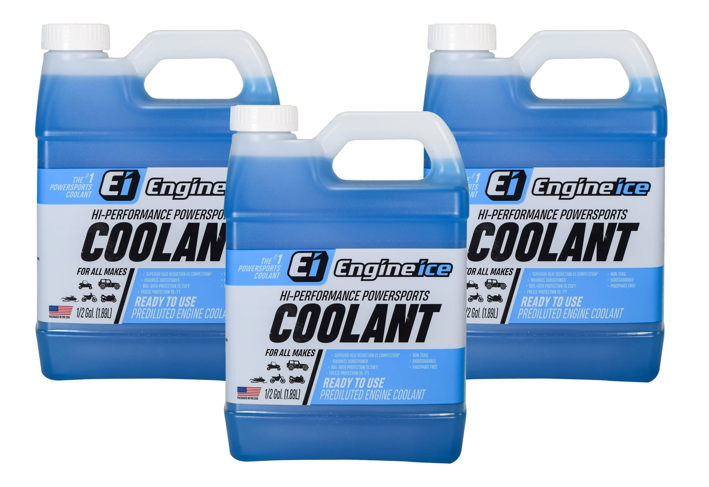 Classic Engine Ice 1/2 Gal Hi-Performance Non-Toxic TYDS008 Coolant 64oz - 3 Pack