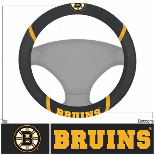 Versatile Fanmats 14842 Boston Bruins Embroidered Steering Wheel Cover