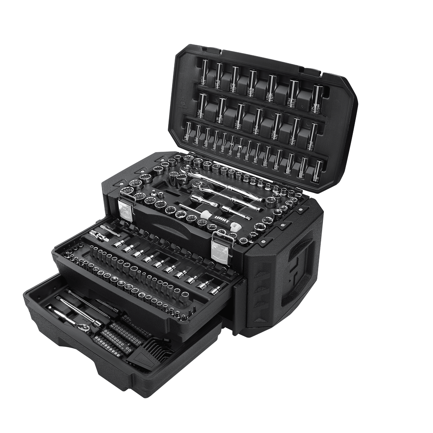 Versatile HART 215-Piece Mechanics Tool Set, Multiple Drive, Chrome Finish