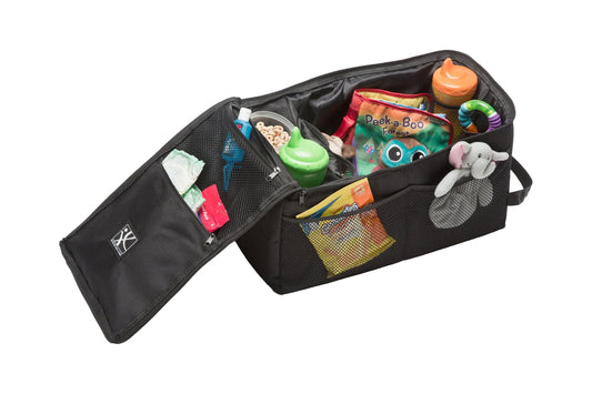 Versatile J.L. Childress Backseat Butler Car Organizer and Storage for Kids of All Ages, Black