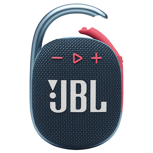 Versatile JBL Clip 4 Portable Wireless Bluetooth Waterproof Carabiner Speaker with JBL Pro Sound - Blue Coral Pink