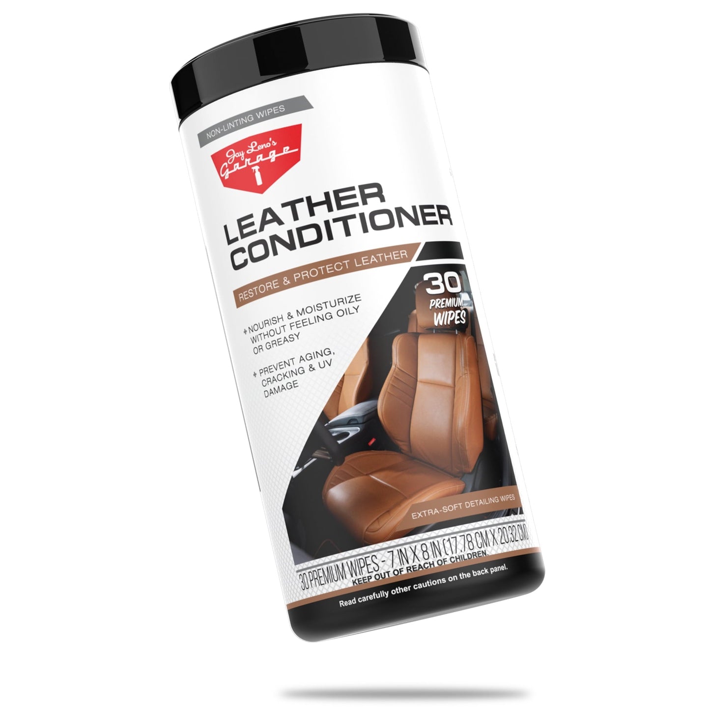 Versatile Jay Leno's Garage Leather Conditioner Wipes (30 Count) - Protect & Restore Car Leather Surfaces