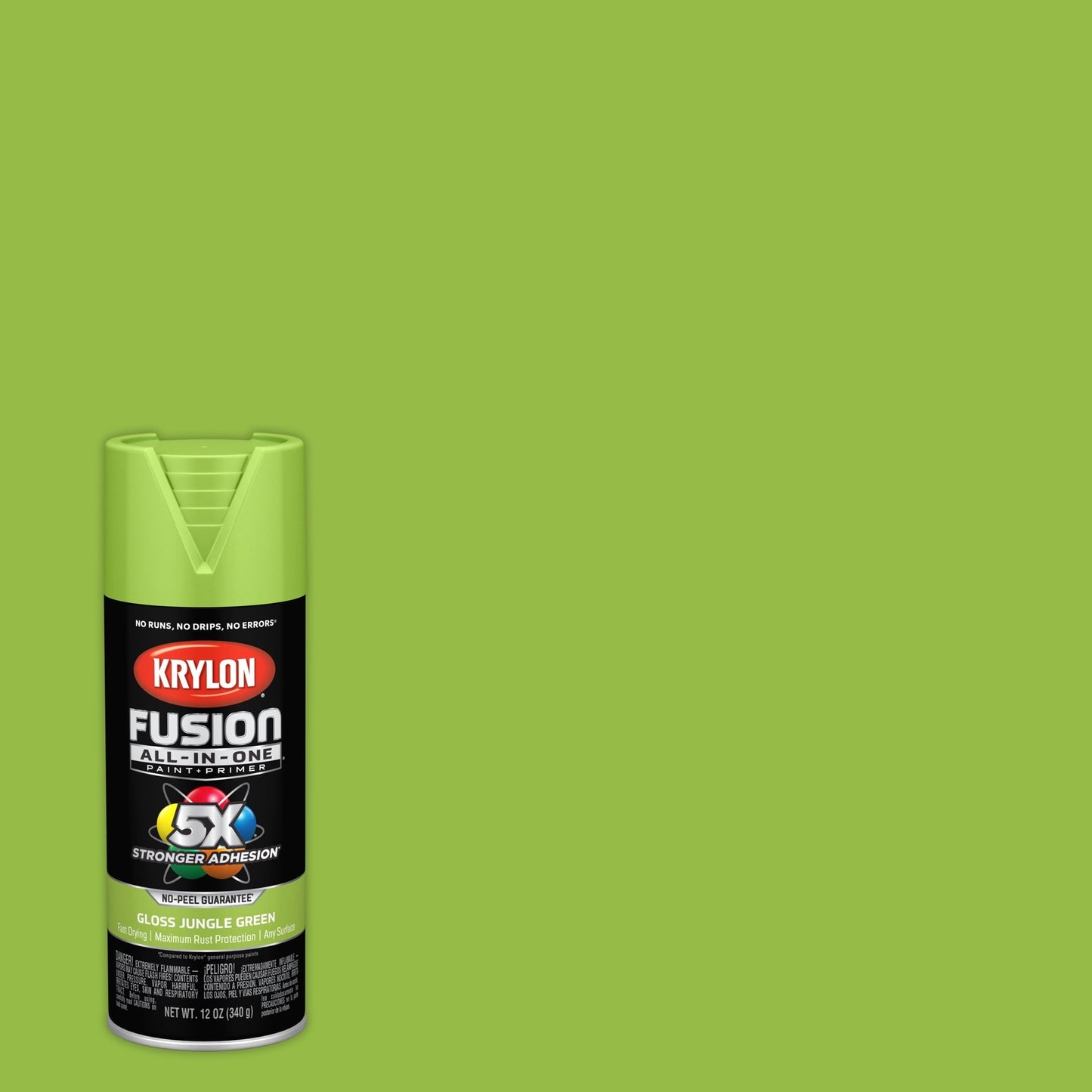 Versatile Krylon K02712007 Krylon Fusion All-In-One Jungle Green Gloss 12 oz. Spray Paint, Multi-Surface, (1 Piece, 1 Pack)