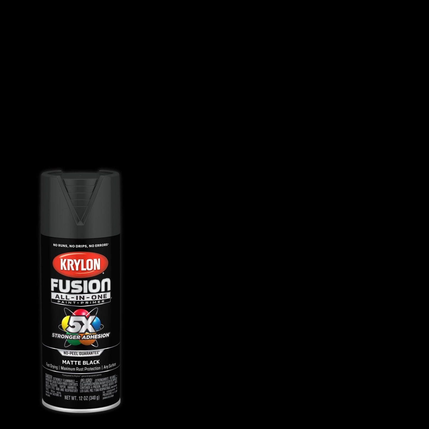 Classic Krylon K02754007 Krylon Fusion All-In-One Black Matte 12 oz Spray Paint, Multi-Surface, (1 Piece, 1 Pack)