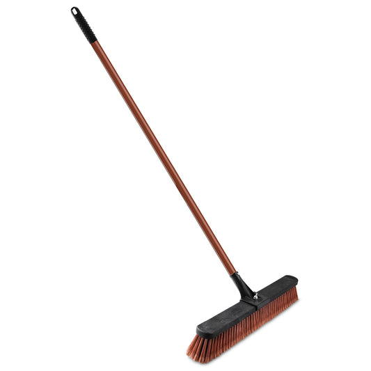 Classic Libman 24 in All-Purpose Push Broom with Powder Coated Red Steel Handle, 1189