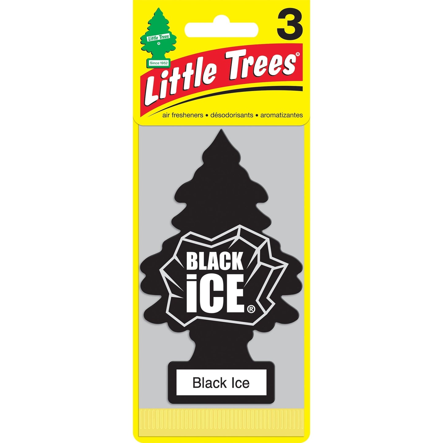 Classic Little Trees Air Freshener Black Ice Fragrance 3-Pack