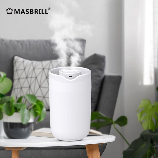 Versatile MASBRILL Humidifiers for Bedroom, 2.5L Cool Mist Humidifier for Baby, Small Air Humidifier, White