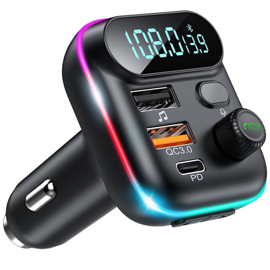 Classic MSOVA 5.0 Bluetooth FM Transmitter with USB Charging Hand Free Calling, 1pcs Black