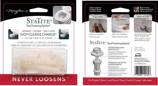 Classic Mayfair STA-TITE Toilet Seat Fastening Hardware Upgrade Kit, STATITE