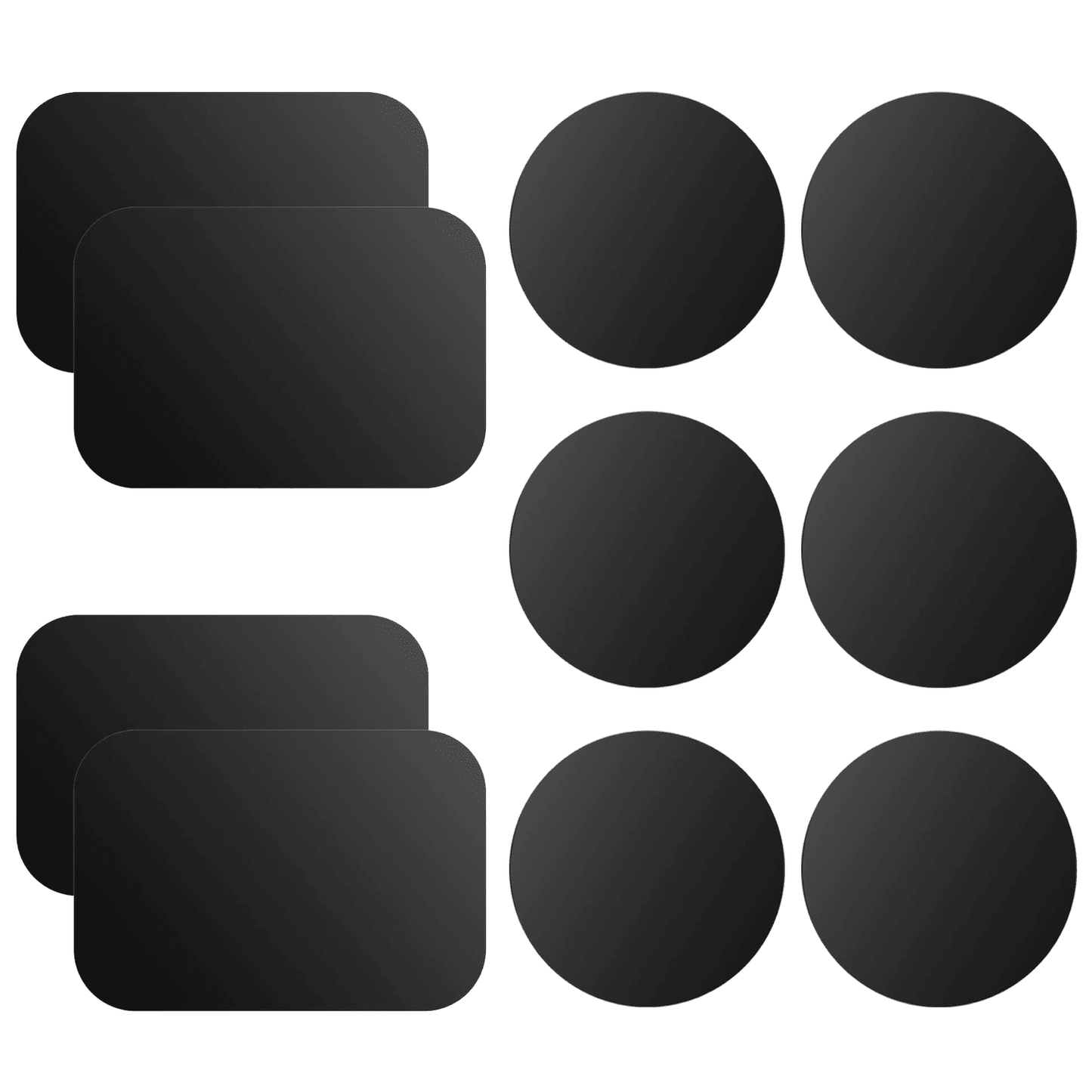 Versatile OWLKELA 10 Pack Mount Metal Plate, Phone Magnet Car Mount Holder with Adhesive, Black, 4R and 6Rd