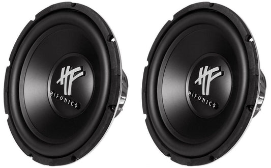 Classic Pair of Hifonics HFX12D4 HF Series 12" 800 Watt DVC 4 Ohm Car Subwoofers Bundle