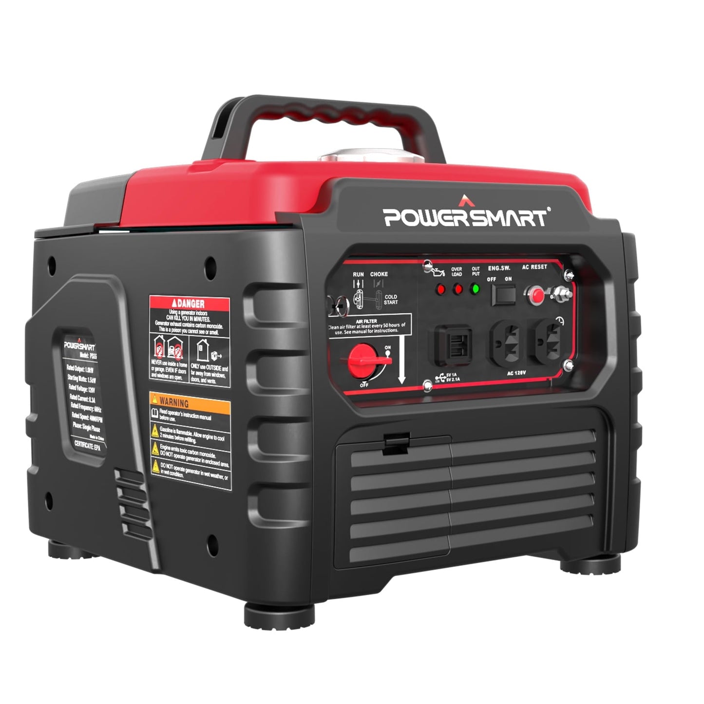 Classic PowerSmart 1500 Watt Portable Gas Power Generator for Outdoor Camping and Home Use, Inverter Generator , PS55