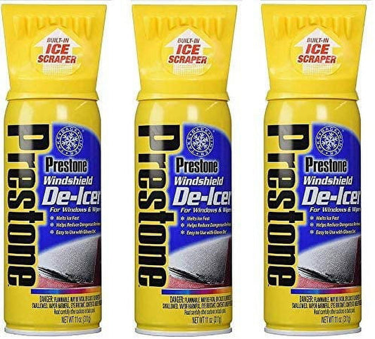 Classic Prestone Windshield De-icer - 11 oz (AS242) - 3 Cans Included