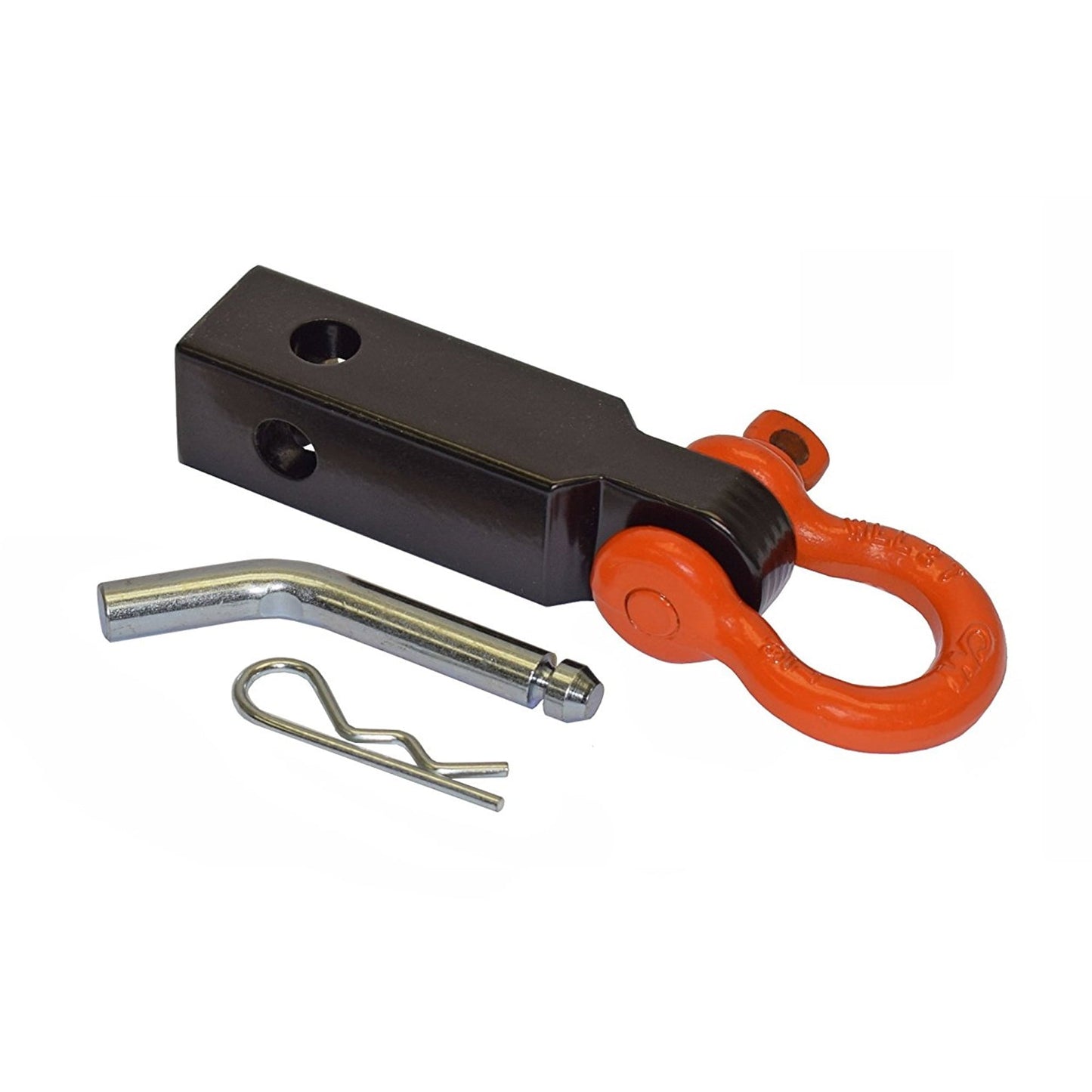 Versatile Rigid Hitch (TSM-125-D) Tow Strap Shackle Mount for 1-1/4 Inch Receivers - Made In U.S.A.