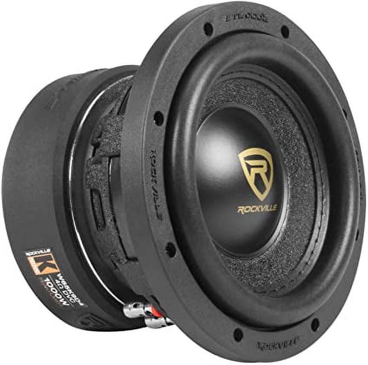 Classic Rockville W65K9D4 6.5" 1000w Peak Car Audio Subwoofer Dual 4-Ohm Sub 250w RMS CEA Rated