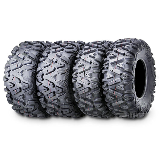 Classic Set 4 ATV UTV Mud Tires 26x9-12 26x9x12 Front & 26x12-12 26x12x12 Rear 6PR