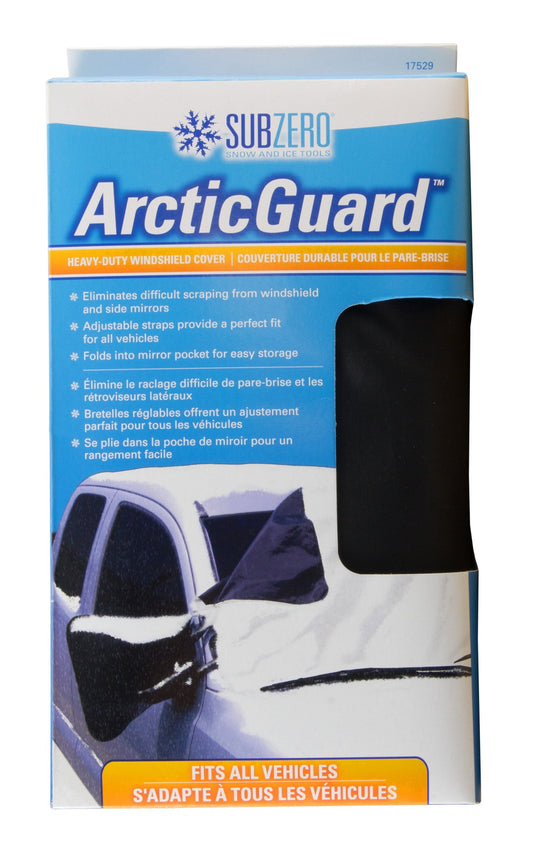 Classic SubZero ArcticGuard Heavy Duty Adjustable Windshield Cover for Car, Truck, SUV & More, Black, 1PK, 17529