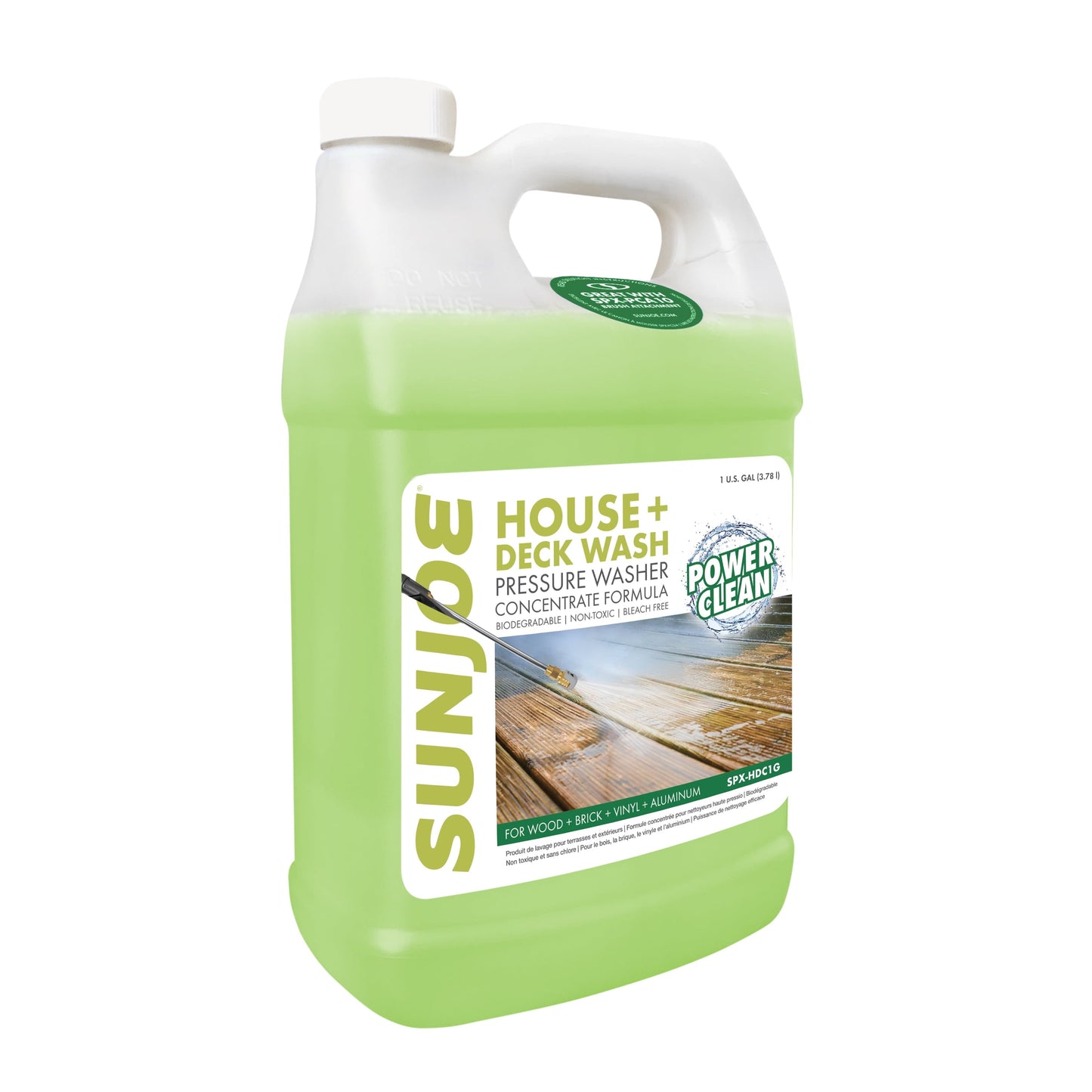 Versatile Sun Joe House + Deck All-purpose Pressure Washer Rated Concentrated Cleaner , 1 Gal.