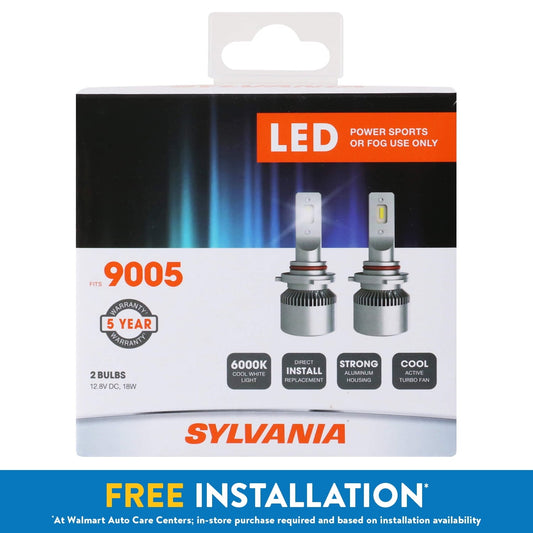 Versatile Sylvania 9005 LED Fog Light and Powersport Bulb, Pack of 2